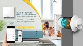 Single Room HRV Wall Mounted Ductless Ceramic Air Recuperator Heat Recovery Ventilator