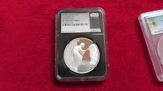 2016 Carrie Fisher PRincess Leia 999 Silver Coin Star Wars NGC Graded PR PF 70 proof coin