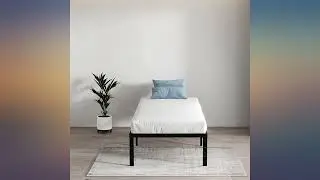 EMODA Queen Bed Frame No Box Spring Needed 18 Inch Heavy Duty Metal Tall Platform review