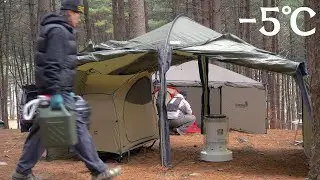 Winter camping is attractiveㅣRelaxing in a cozy tent ASMR