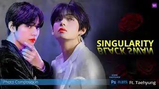 B T S  Singularity Taehyung black Swan V  composition edit  using photoshop/ BTS  V fanfiction edit