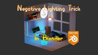 Blender negative lighting in a few minutes | Трюк с негативным освещением Blender за пару минут