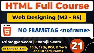 HTML Course | No frame tag in html | How to use no frame tag in html