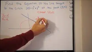 Find the Equation of the Line Tangent to the Circle