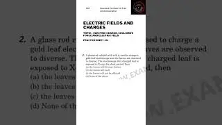 Electric Charges and Fields | Practice Sheet - 01 | McqSolvr
