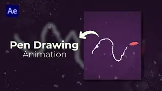 Pen Drawing Animation  In After Effects | After Effects Trace Path Tutorial #adobeaftereffects
