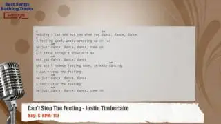 🎙 Can't Stop The Feeling - Justin Timberlake Vocal Backing Track with chords and lyrics