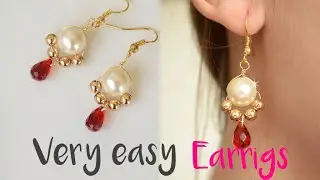 DIY How to make EASY EARRINGS with pearls and wire