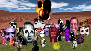 All Nico's Nextbots, Jerma, Wednesday and Obunga Big Boss NEXTBOT in The MEGA BIG MAZE