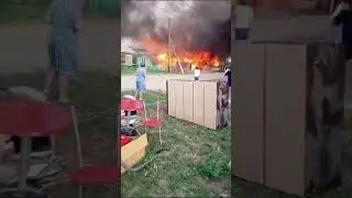 Пожар в Красногвардейском Артемовского района  01 июня 2023