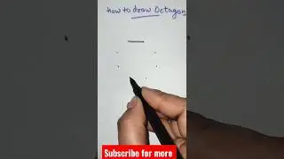 How to draw octagon shape| draw octagon with dots| easy way #shorts #trending #maths #shape #short