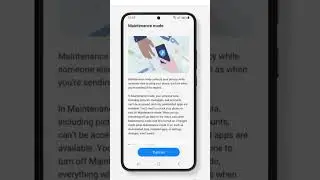 Samsung maintenance mode turn on/off#shorts