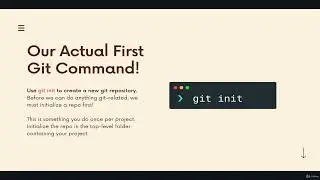 Our First Commands Git Init and Git Status
