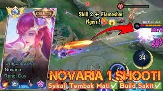 NOVARIA 1 HIT + FLAMESHOT COMBO! SATISFYING MOMENT🥵! BEST NOVARIA BUILD 2026 - MLBB