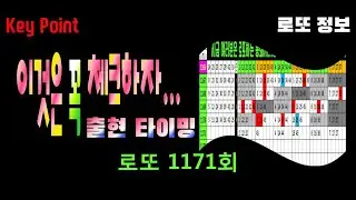 로또 1171회 이것은 꼭 체크하자 ★ 출현타이밍~! 출현후 흐름과 특징, 출현유력수와 출현유력 끝수~! 흐름과 함께 살펴보세요. 체크는 필수...^^