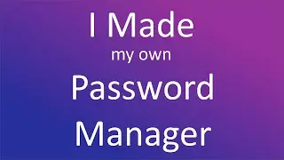 I made my own password manager (Pama)