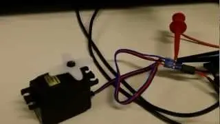 Testing a RC Servo motor - with an oscilloscope, DC power supply, function generator