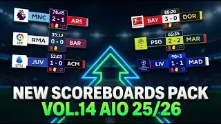 📺🔥 New Scoreboards Pack VOL.14 AIO 2025/2026 | PES 2021 & Football Life 2026 ⚽✨