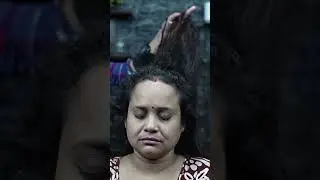 Female ASMR Head Massage By Female Barber Chaitali #shorts