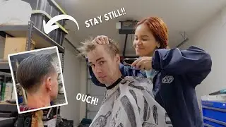 ATTEMPTING TO CUT MY BOYFRIEND'S HAIR *at home*