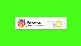 Animated instagram follow button green screen