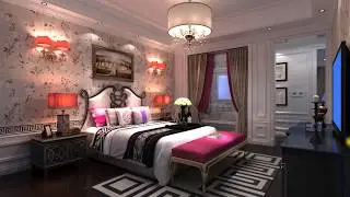 3ds max render - 3ds max vray render - vray settings -Modern Bedroom Render with Vray 3.4 in 3ds max