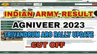 AGNIVEER RESULT വന്നൂ || CUTOFF || NA,ARO TRIVANDRUM PET UPDATE