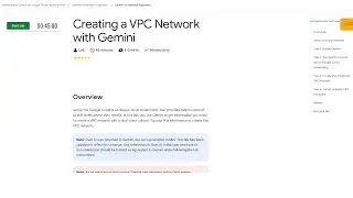 Qwiklabs | Creating a VPC Network with Gemini