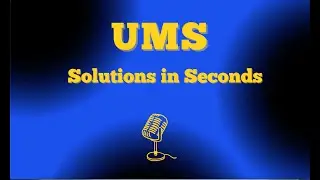 UMS Solutions in Seconds - CD Renewal