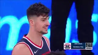 Deni Avdija Getting Technical Foul After Fouling Julius Randle
