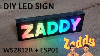DIY LED sign 💡 | WS2812B + ESP01 + FastLED