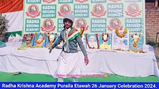 2024 Republic day celebration in Radha Krishna Academy Puraila Etawah #republicday #26january
