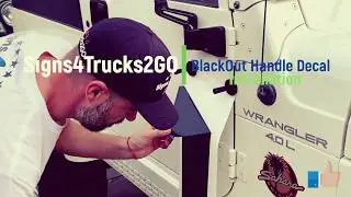 JEEP wrangler TJ handle blackout installation Decals Sticker Signs4trucks2go Video n27
