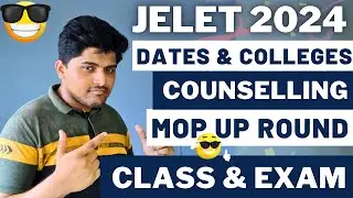 #jelet exam counselling dates ?