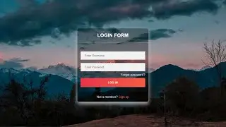 How to Create Transparent Login Form using HTML and CSS | Responsive Login Form