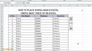 SCROLL BAR IN EXCEL  [ HOW TO CREATE OR ADD SPIN BUTTON IN EXCEL ]