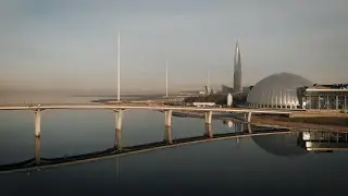 Тихое утро, последние льдинки.  Питер, Золотая Гавань
