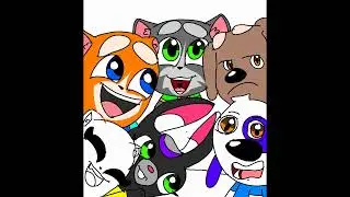 Talking Tom and Angela and Hank and Becca and Ben and Ginger and ❤️🤗 - Talking Tom 