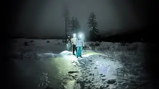 We went snowshoeing during the freezing rain!
