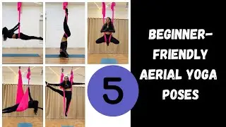 5 aerial yoga beginner-friendly poses tutorial✨