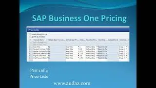 SAP Business One Pricing Part 1 - Price Lists