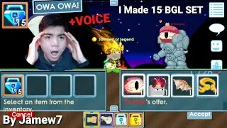 I Made 15 BGL! Set In Growtopia! + (Voice) RIP BGL!! OMG!! - Growtopia