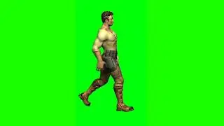 Adventure man walking green screen video| Editor g