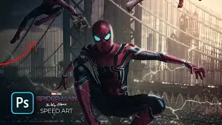 Spiderman No Way Home Poster - Photoshop SpeedArt