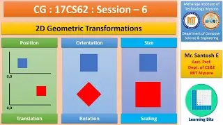 OpenGL Computer Graphics | Session-6 | 2D Geometric Transformations