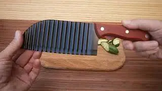 Ніж кухарський хвилястий Sonmelony Chef RT-17 фултанг 29 см
