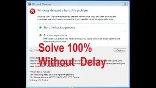 Windows Detected a Hard Disk Problem