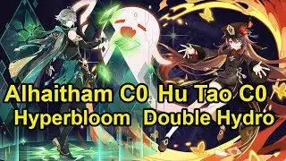 Alhaitham C0 & Hu Tao C0 Spiral abyss floor 12 genshin impact