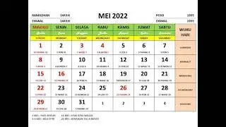 kalender bulan may 2022