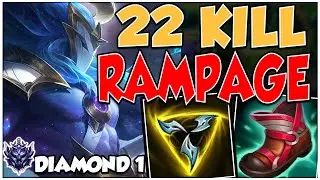 *22 KILL* CRAZY HECARIM GAME!  BIGGEST COMEBACK 1v9